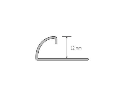 Listwa aluminiowa owalna "AOW"2,5m/12mm - 7