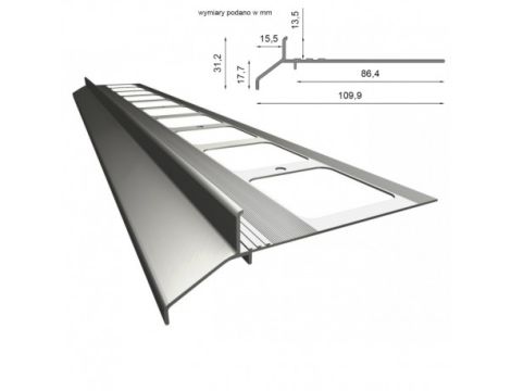 Profil okapowy K30 - do posadzek z płytek ceramicznych (system basic)